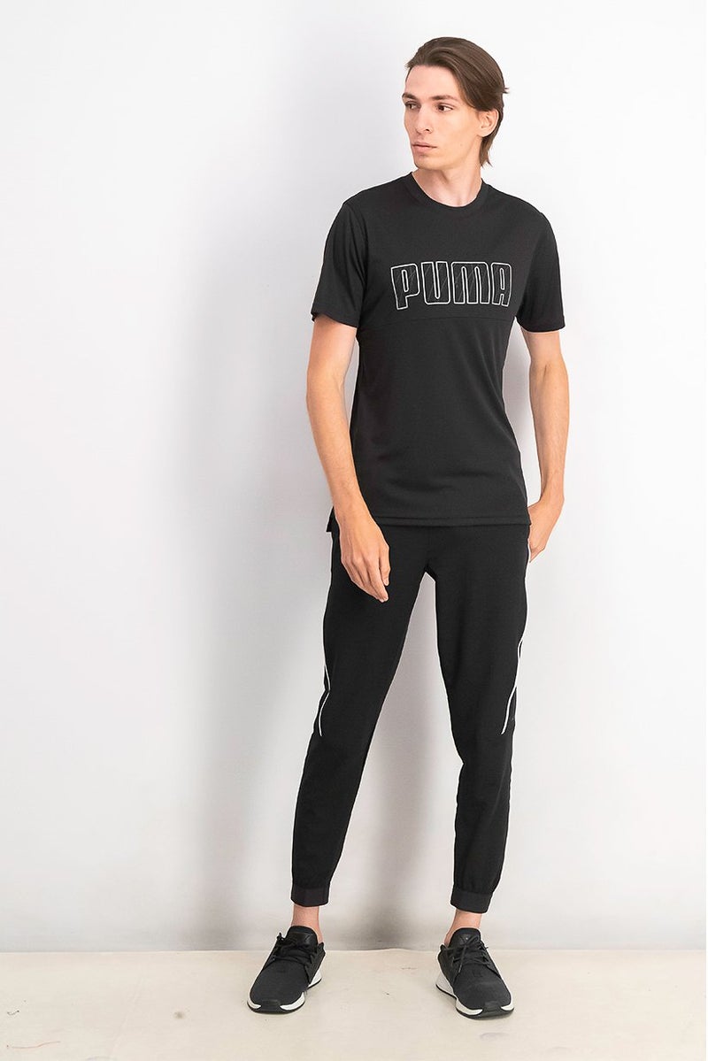 PUMA Men Sport Fit Short Sleeves Running T-shirt, Black - Image 3